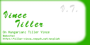 vince tiller business card